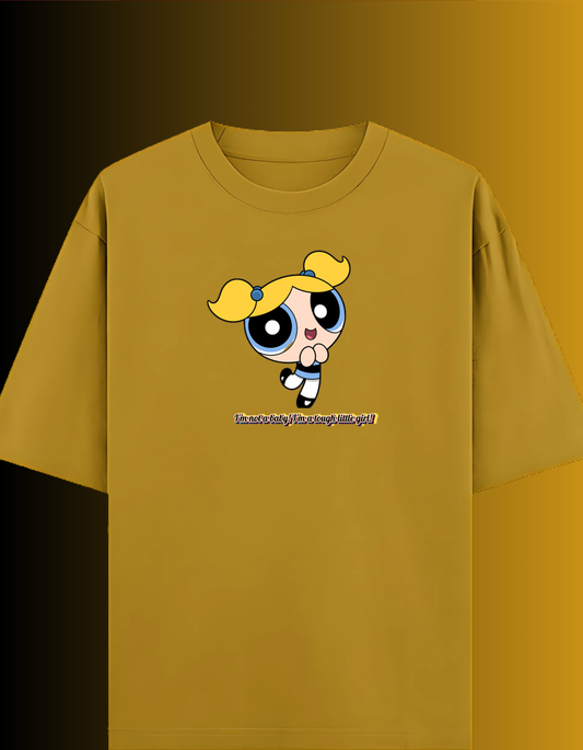 Women  Powerpuff Girls T-Shirts for Girls | Cute & Bold Graphic Tees Online Mustard Yellow