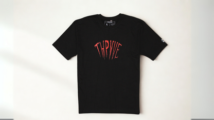 Thryve Fearless Black Oversized T-Shirt – Unisex Streetwear Graphic Tee