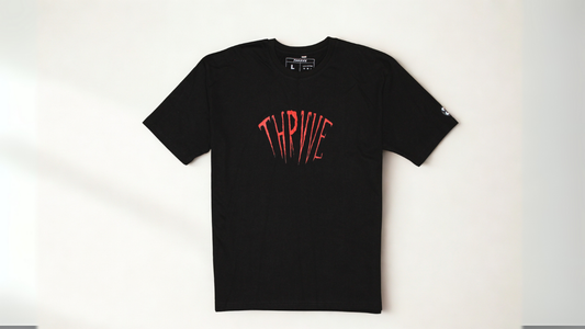 Thryve Fearless Black Oversized T-Shirt – Unisex Streetwear Graphic Tee
