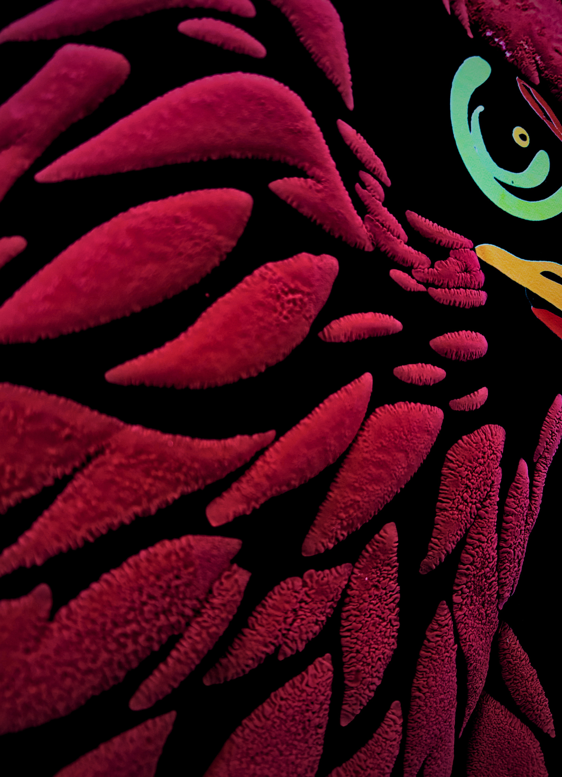 Blazewing Oversized T-Shirt – Fierce Red Hawk Graphic on Black Tee for Bold Streetwear