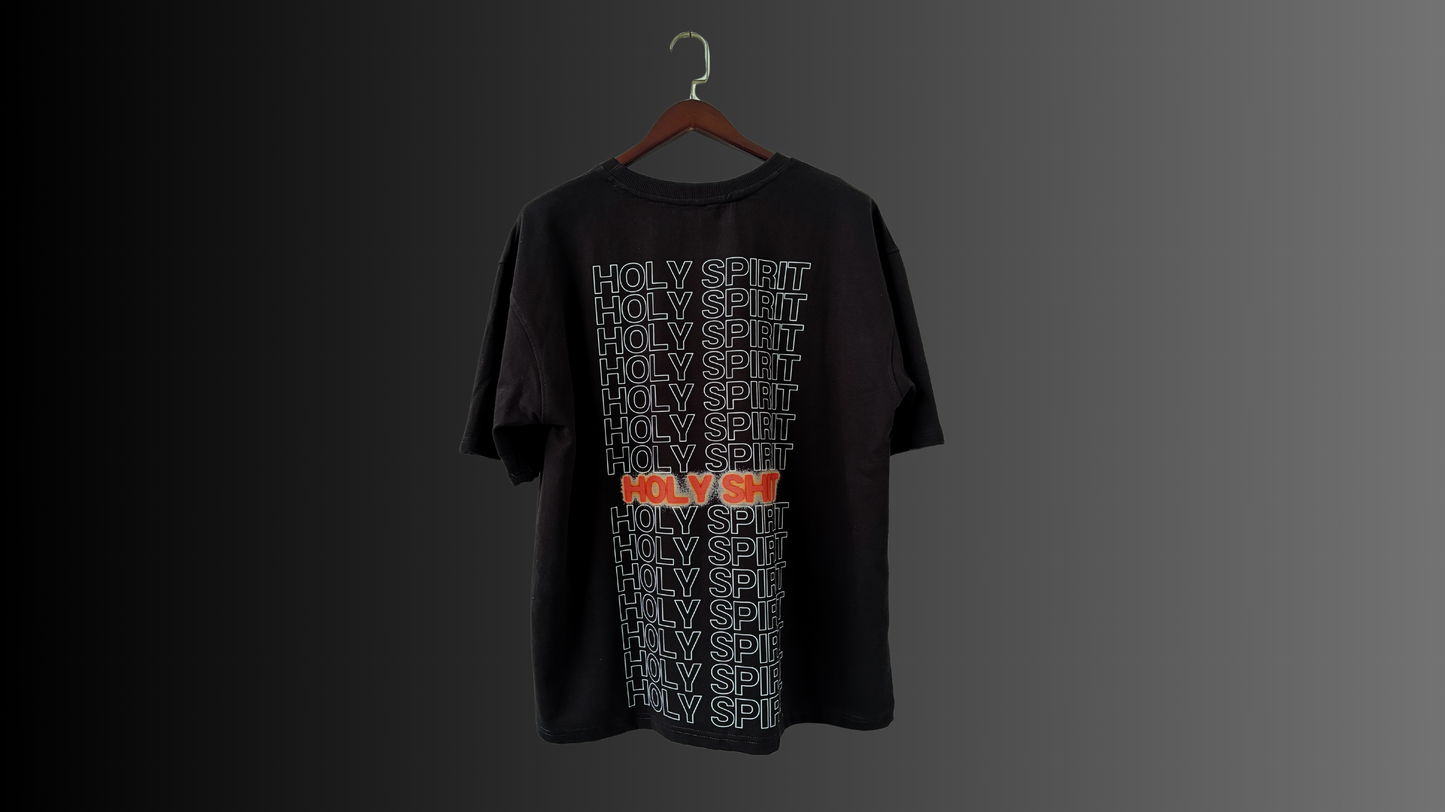 Holy Spirit Oversized Graphic T-Shirt – Edgy Streetwear for Men & Women | Bold Back Print Tee