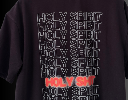 Holy Spirit Oversized Graphic T-Shirt – Edgy Streetwear for Men & Women | Bold Back Print Tee
