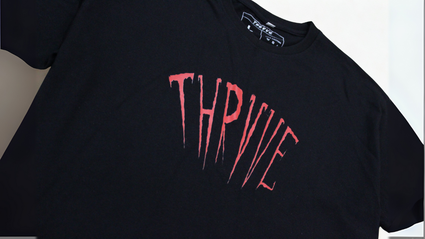 Thryve Fearless Black Oversized T-Shirt – Unisex Streetwear Graphic Tee