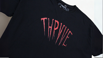 Thryve Fearless Black Oversized T-Shirt – Unisex Streetwear Graphic Tee