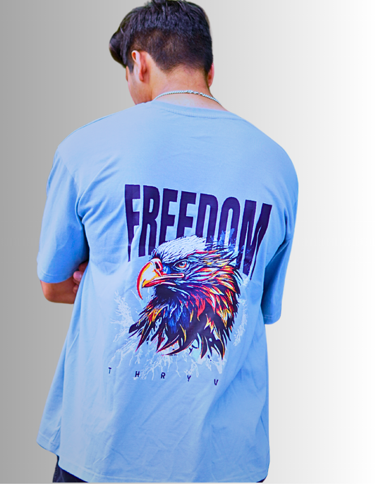 Buy Unisex Oversized T-Shirt-Freedom Eagle-₹494 Only After 10% Off | Bold & Powerful Streetwear